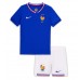 Maillot de foot France Domicile vêtements enfant Europe 2024 Manches Courtes (+ pantalon court)